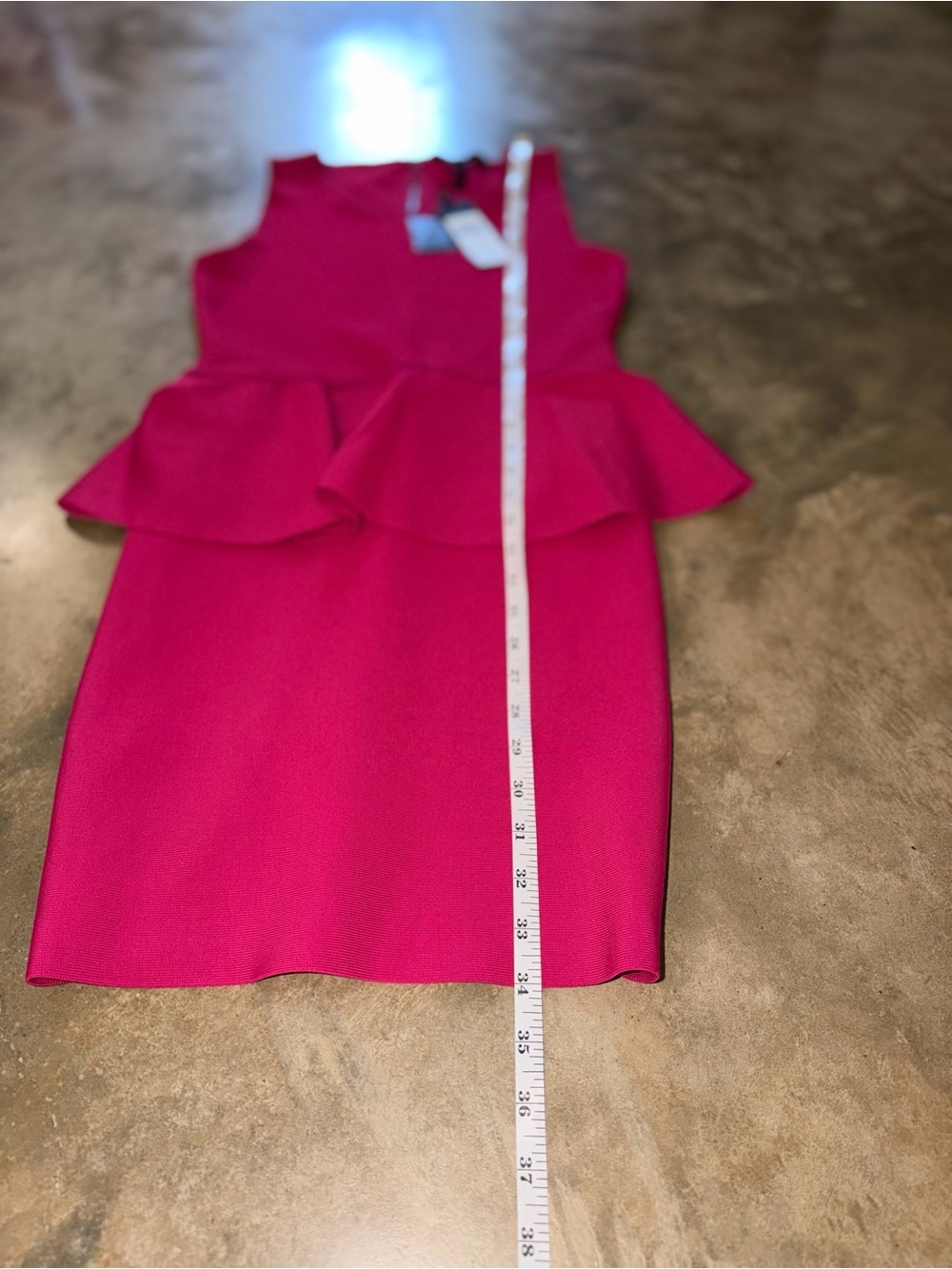 BCBGMaxAzria Francis Boysenberry Bandage Peplum Sheath Dress NWT M Homecoming - Picture 6 of 9